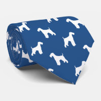 Airedale Terrier Dog Breed Silhouettes Pattern