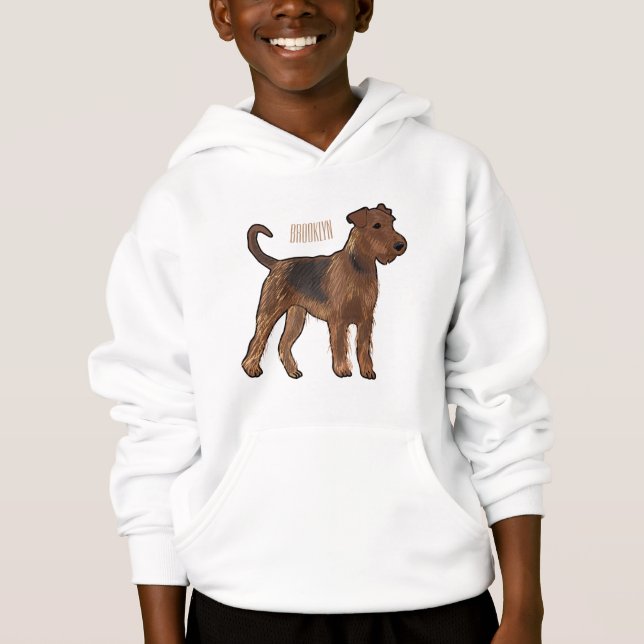 Airedale terrier dog cartoon illustration (Front)