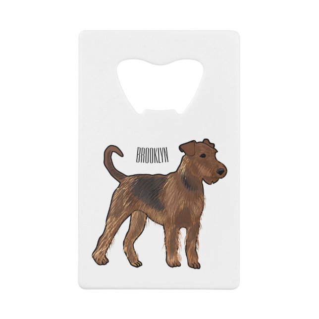 Airedale terrier dog cartoon illustration (Front)