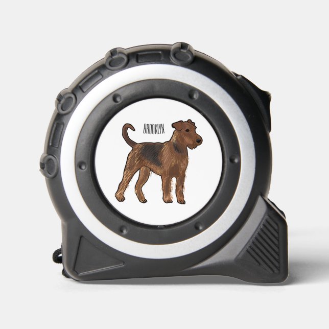Airedale terrier dog cartoon illustration 1 (Front)