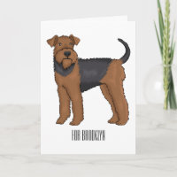 Airedale terrier dog cartoon illustration