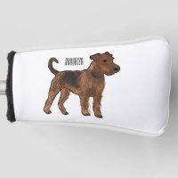 Airedale terrier dog cartoon illustration