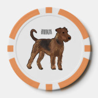 Airedale terrier dog cartoon illustration