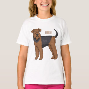 Airedale terrier dog cartoon illustration  T-Shirt