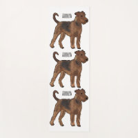 Airedale terrier dog cartoon illustration