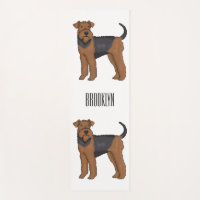 Airedale terrier dog cartoon illustration