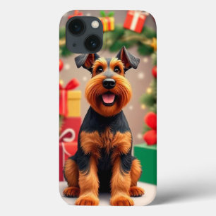 Airedale Terrier dog Cheerful Vibrant Puppy iPhone 13 Case