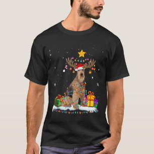 Airedale Terrier Dog Christmas Reindeer Christmas T-Shirt