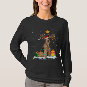Airedale Terrier Dog Christmas Reindeer Christmas T-Shirt