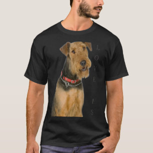 Airedale Terrier Dog Mum Dad Love Is Puppy Pet 2 T-Shirt