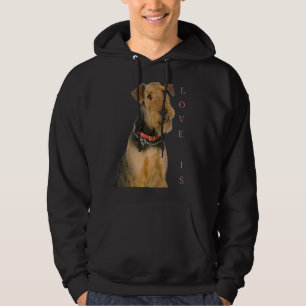 Airedale Terrier Dog Mum Dad Love Is Puppy Pet 3 Hoodie