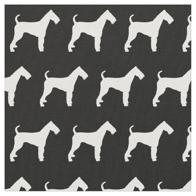 Airedale Terrier Dog Silhouette Pet Fabric (Close Up)