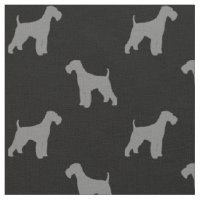 Airedale Terrier Dog Silhouettes Pattern Grey