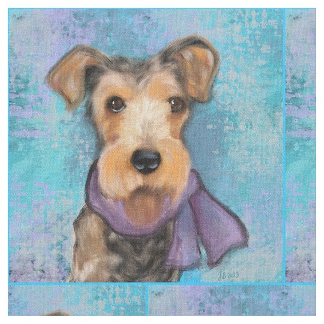 Airedale Terrier  Fabric (Close Up)