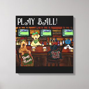AIREDALE TERRIER & FRIENDS CANVAS PRINT