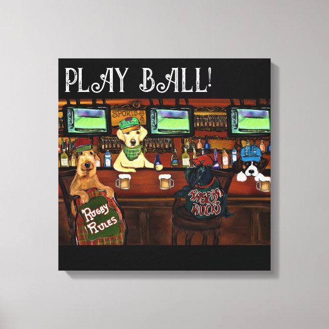 AIREDALE TERRIER & FRIENDS  CANVAS PRINT (Front)