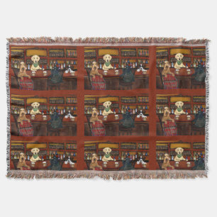 AIREDALE TERRIER & FRIENDS THROW BLANKET