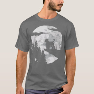 Airedale Terrier Full Moon At NightPet Airedale Te T-Shirt