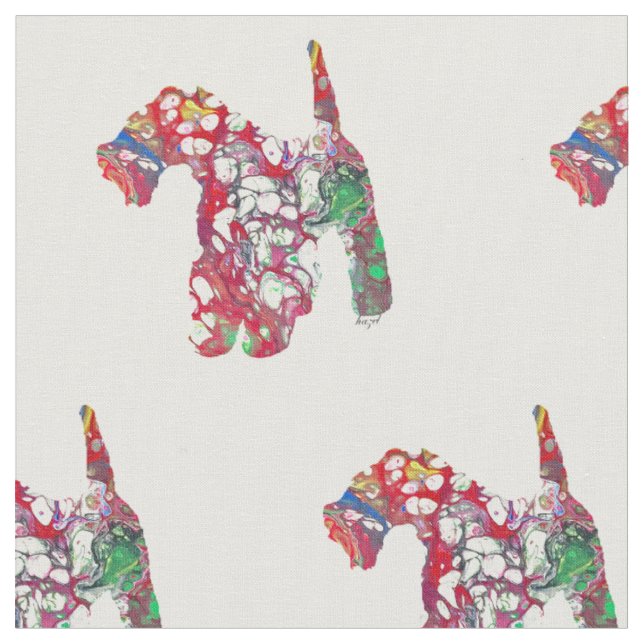 Airedale Terrier gifts, Airedale Terrier Fabric (Close Up)
