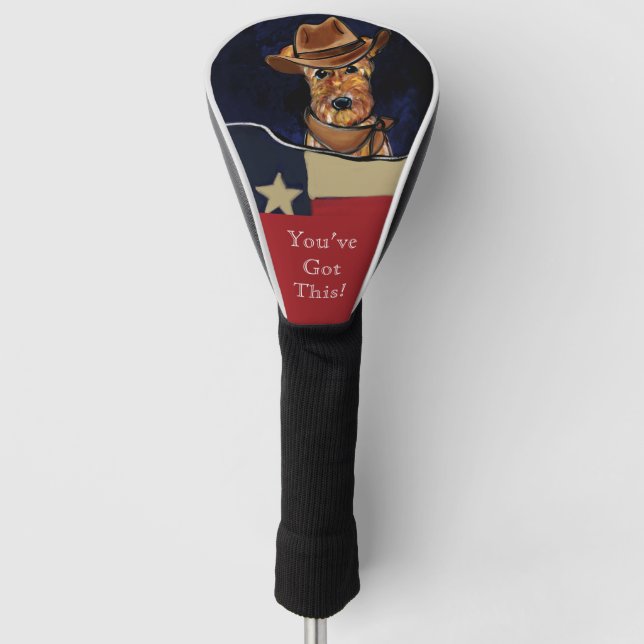 AIREDALE TERRIER   GOLF HEAD COVER (Front)