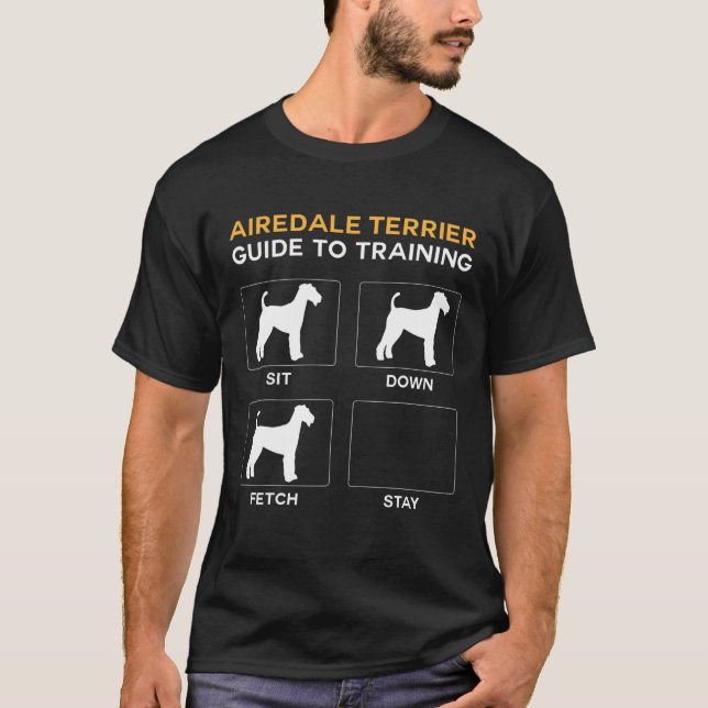 Airedale Terrier Guide To Training Dog Obedience T-Shirt (Front)