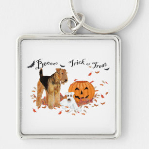 Airedale Terrier Halloween Key Ring