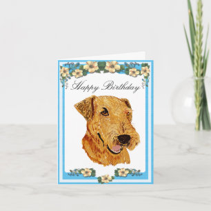 Airedale Terrier Happy Birthday Card