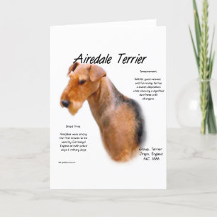 Airedale Terrier History Design Holiday Card