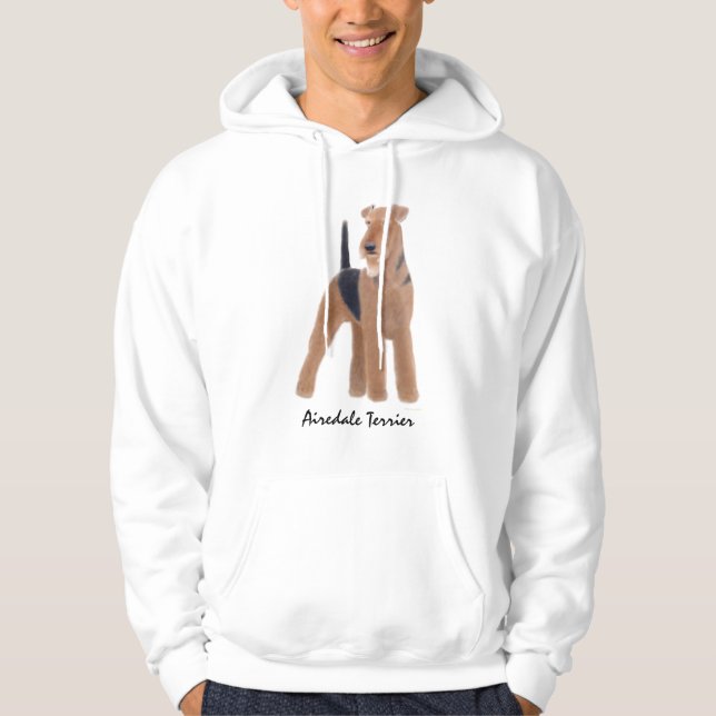 Airedale Terrier Hooded Sweatshirt (Front)