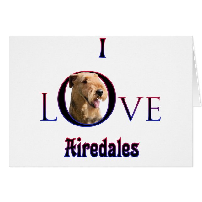Airedale Terrier I Love (Front Horizontal)