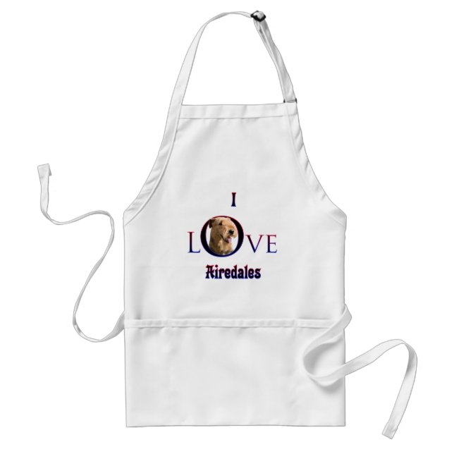 Airedale Terrier I Love Standard Apron (Front)