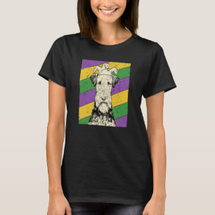 Airedale Terrier Jester Mardi Gras Dog Mum or Dad T-Shirt
