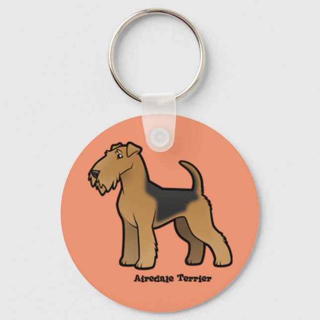 airedale terrier key ring (Front)