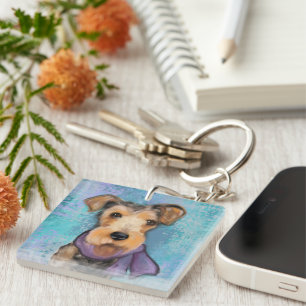 Airedale Terrier Key Ring