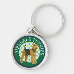 Airedale terrier key ring