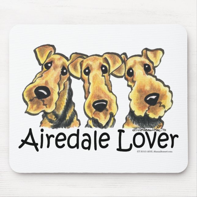 Airedale Terrier Lover Mouse Pad (Front)