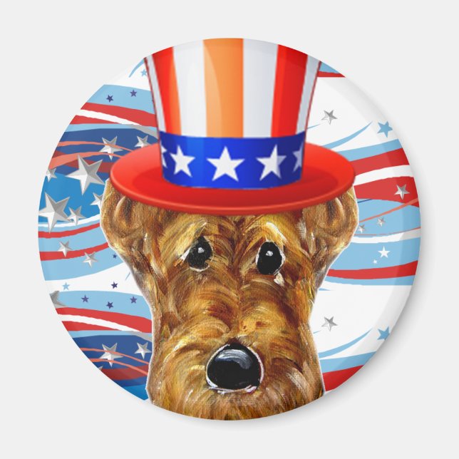 AIREDALE TERRIER MAGNET (Front)