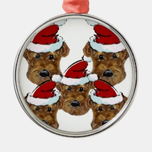 AIREDALE TERRIER METAL TREE DECORATION