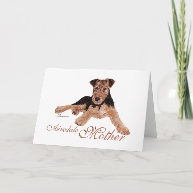 Airedale Terrier Mothers Day Card (Front)