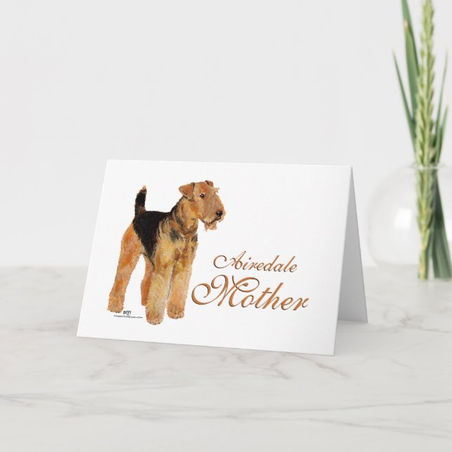Airedale Terrier Mothers Day Card (Front)