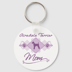 Airedale Terrier Mum Key Ring