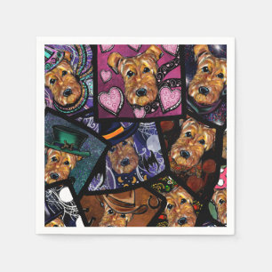 AIREDALE TERRIER NAPKIN