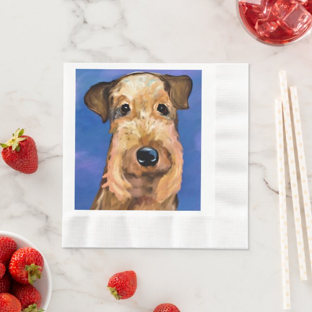  AIREDALE TERRIER         NAPKIN (Insitu)