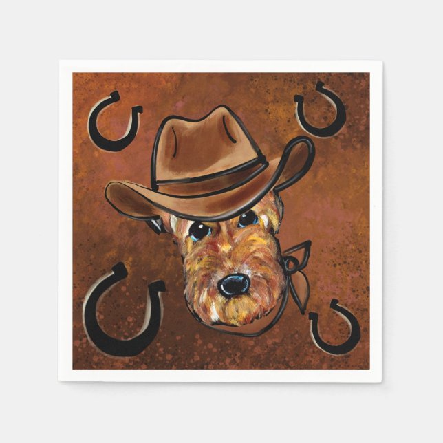  AIREDALE TERRIER       NAPKIN (Front)