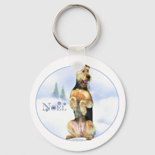 Airedale Terrier Noel - Magnet Key Ring