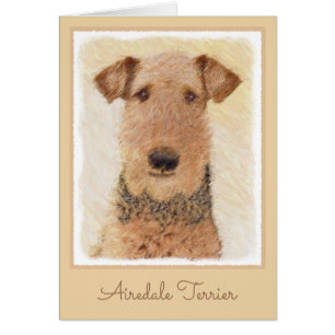 Airedale Terrier Painting - Cute Original Art