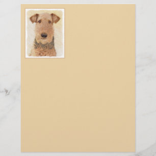 Airedale Terrier Painting - Cute Original Art