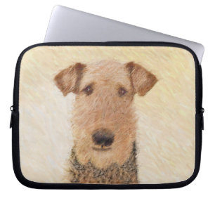 Airedale Terrier Painting - Cute Original Art Laptop Sleeve