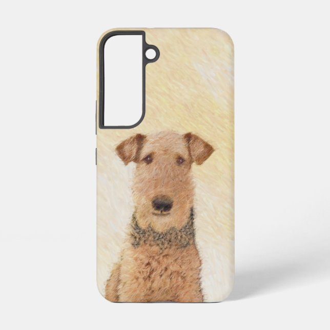 Airedale Terrier Painting - Cute Original Art Samsung Galaxy S22 Case (Back)
