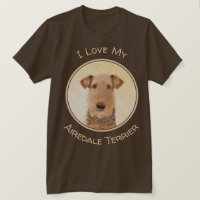 Airedale Terrier Painting - Cute Original Art